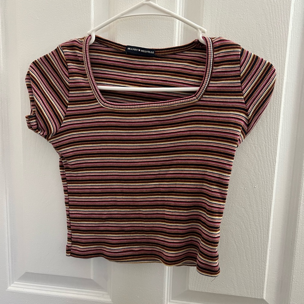 Brandy Melville striped y2k top